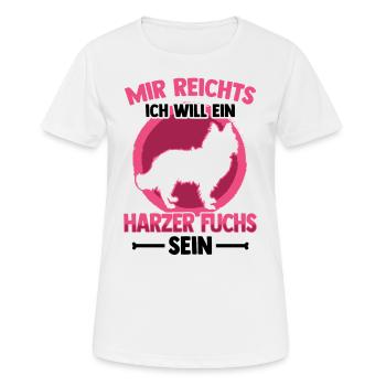 Will ein Harzer Fuchs sein Altdeutscher Hütehund - Frauen T-Shirt atmungsaktiv - Weiß - Vorne - AI Model Female 172 dark (172cm)