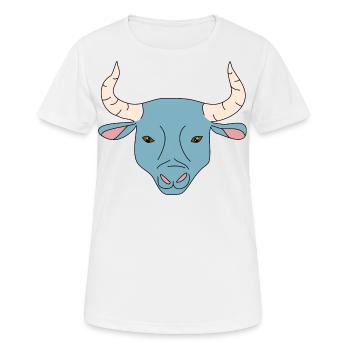 Stier - Frauen T-Shirt atmungsaktiv - Weiß - Vorne - AI Model Female 172 dark (172cm)