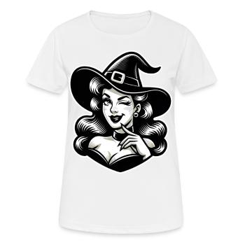 Enchanted Spellcaster Glamour - Pinup Witch - Women's Breathable T-Shirt - white - Front - AI Model Female 172 dark (172cm)