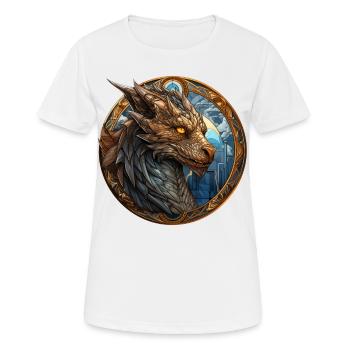 Dragon creature Franzi, the guardian of the world. - Women's Breathable T-Shirt - white - Front - AI Model Female 172 dark (172cm)