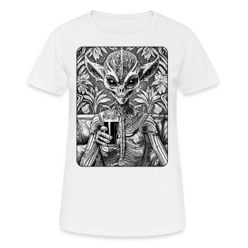 Limogalaxy: An alien shirt for sci-fi lovers. - Women's Breathable T-Shirt - white - Front - AI Model Female 172 dark (172cm)