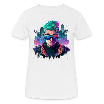 Cyber Gamer - T-shirt respirant Femme - blanc - Devant - AI Model Female 172 dark (172cm)