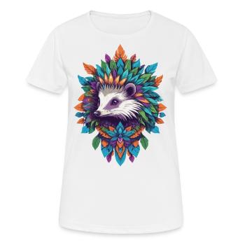 Spiritual Power Animal Badger Mandala - Women's Breathable T-Shirt - white - Front - AI Model Female 172 dark (172cm)