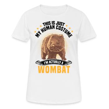 Nur ein Wombat Kostüm Australien Beuteltier - Frauen T-Shirt atmungsaktiv - Weiß - Vorne - AI Model Female 172 dark (172cm)