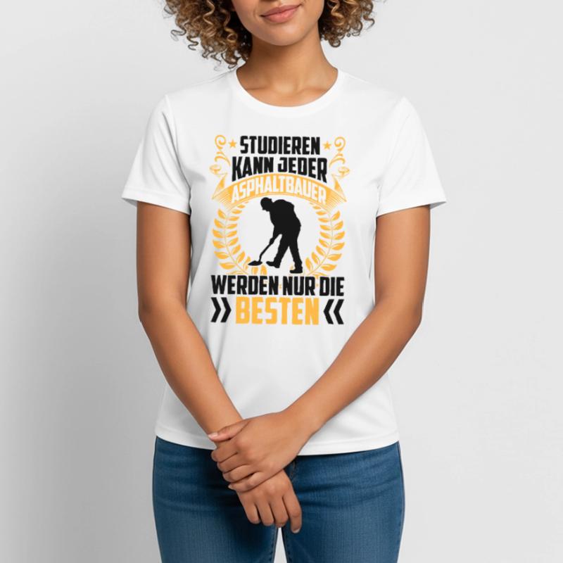 Constructeurs d’asphalte Constructeurs de routes T-shirt respirant Femme