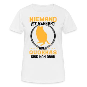 Quokka sind perfekt Beuteltier Quokka - Frauen T-Shirt atmungsaktiv - Weiß - Vorne - AI Model Female 172 dark (172cm)