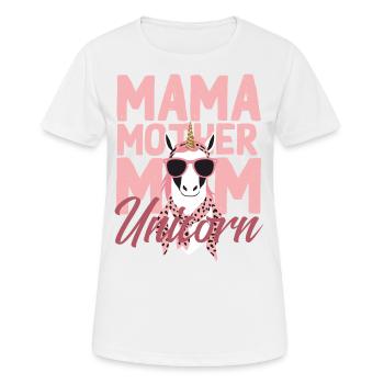 Licorne Maman Drôle Élégant Femme Design - T-shirt respirant Femme - blanc - Devant - AI Model Female 172 dark (172cm)