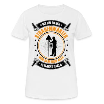 Roadkeeper I'm this highway warden - Women's Breathable T-Shirt - white - Front - AI Model Female 172 dark (172cm)