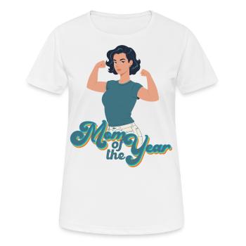 Mère de l’année Grande maman Maman drôle - T-shirt respirant Femme - blanc - Devant - AI Model Female 172 dark (172cm)