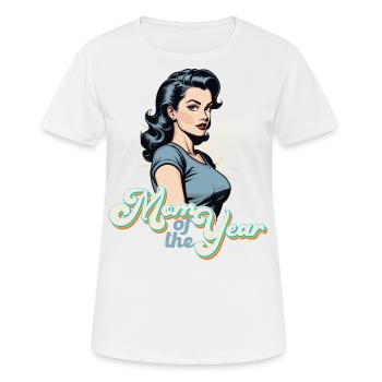 Mère de l’année Maman drôle Maman fière Design - T-shirt respirant Femme - blanc - Devant - AI Model Female 172 dark (172cm)