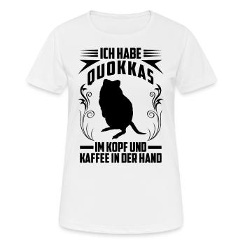 Quokka et café marsupial Quokka - T-shirt respirant Femme - blanc - Devant - AI Model Female 172 dark (172cm)