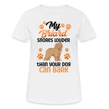 Briard snores louder Berger de Brie - Women's Breathable T-Shirt - white - Front - AI Model Female 172 dark (172cm)