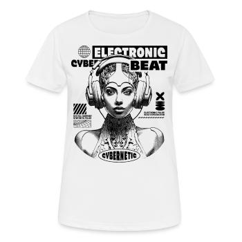T-shirt futuriste de musique électronique de science-fiction - T-shirt respirant Femme - blanc - Devant - AI Model Female 172 dark (172cm)
