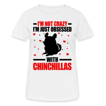 Chinchilla pas folle rongeur souris laineuse - T-shirt respirant Femme - blanc - Devant - AI Model Female 172 dark (172cm)