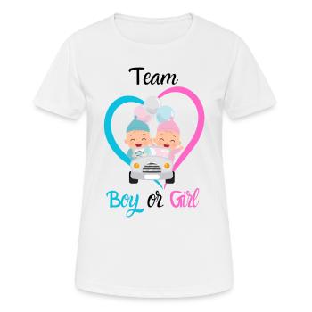 Gender Reveal - Frauen T-Shirt atmungsaktiv - Weiß - Vorne - AI Model Female 172 dark (172cm)