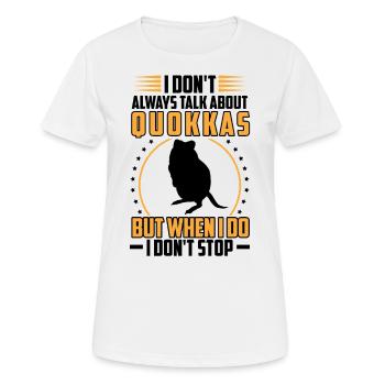 Discours sur Quokka marsupial - T-shirt respirant Femme - blanc - Devant - AI Model Female 172 dark (172cm)