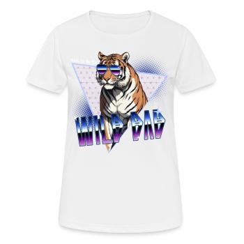 Papa sauvage des années 80 Perfect Style - T-shirt respirant Femme - blanc - Devant - AI Model Female 172 dark (172cm)
