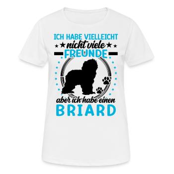 Briard is my friend Berger de Brie - Women's Breathable T-Shirt - white - Front - AI Model Female 172 dark (172cm)