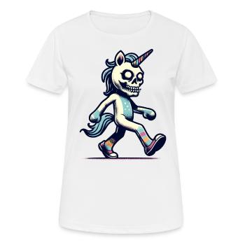 Zombie Unicorn Undead Mystical Creature - Frauen T-Shirt atmungsaktiv - Weiß - Vorne - AI Model Female 172 dark (172cm)