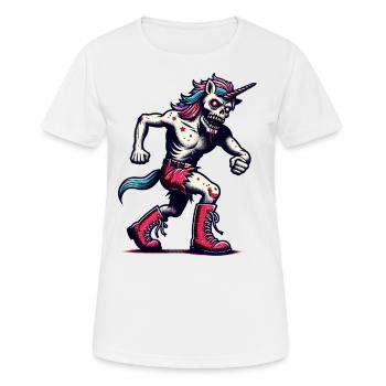 Zombie Einhorn Undead Mystical Creature - Frauen T-Shirt atmungsaktiv - Weiß - Vorne - AI Model Female 172 dark (172cm)