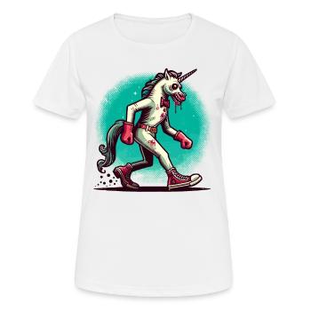 Zombie Einhorn Undead Mystical Creature Halloween - Frauen T-Shirt atmungsaktiv - Weiß - Vorne - AI Model Female 172 dark (172cm)