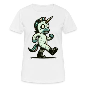 Zombie Einhorn Undead Mystical Creature - Frauen T-Shirt atmungsaktiv - Weiß - Vorne - AI Model Female 172 dark (172cm)