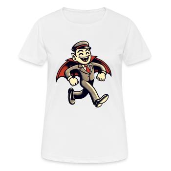 Rétro Vintage Style Halloween Vampire Costume Décoration - T-shirt respirant Femme - blanc - Devant - AI Model Female 172 dark (172cm)