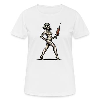 Mummies Nurse Caregiver Physician Assistant - Women's Breathable T-Shirt - white - Front - AI Model Female 172 dark (172cm)