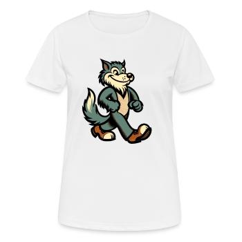 Rétro Vintage Style Halloween Loup-Garou Costume Décoration - T-shirt respirant Femme - blanc - Devant - AI Model Female 172 dark (172cm)