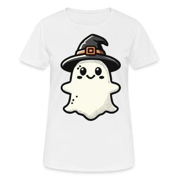 Lustiger Hexen Geist Gespenstische Party - Frauen T-Shirt atmungsaktiv - Weiß - Vorne - AI Model Female 172 dark (172cm)