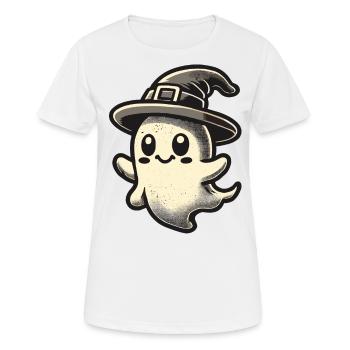 Lustiger Hexen Geist Gespenstische Party - Frauen T-Shirt atmungsaktiv - Weiß - Vorne - AI Model Female 172 dark (172cm)