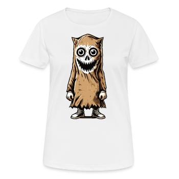 Gespenstische Party Lustiges Halloween Streetwear - Frauen T-Shirt atmungsaktiv - Weiß - Vorne - AI Model Female 172 dark (172cm)