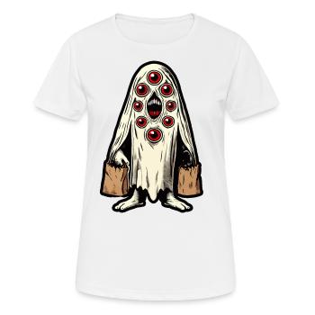 Gespenstische Party Trick Or Treat Halloween - Frauen T-Shirt atmungsaktiv - Weiß - Vorne - AI Model Female 172 dark (172cm)