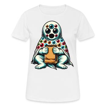 Gespenstische Party Lustiges Halloween - Frauen T-Shirt atmungsaktiv - Weiß - Vorne - AI Model Female 172 dark (172cm)