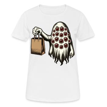 Gespenstische Party Trick Or Treat Halloween - Frauen T-Shirt atmungsaktiv - Weiß - Vorne - AI Model Female 172 dark (172cm)