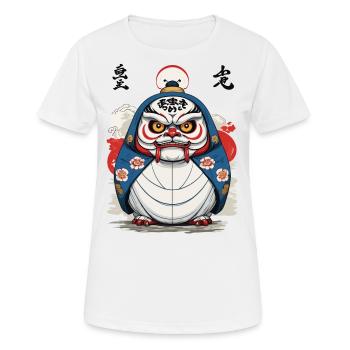 Japanischer Daruma Aesthetic Yokai Design - Frauen T-Shirt atmungsaktiv - Weiß - Vorne - AI Model Female 172 dark (172cm)
