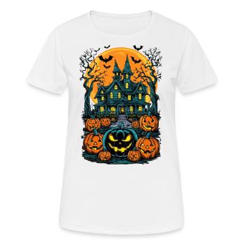 Maison hantée effrayante Villa hantée effrayante - T-shirt respirant Femme - blanc - Devant - AI Model Female 172 dark (172cm)