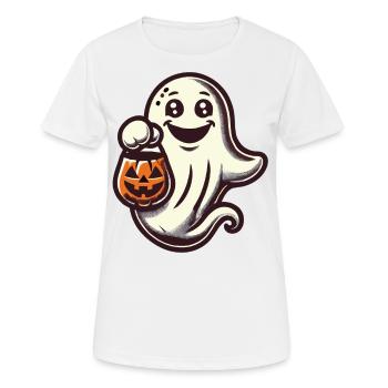 Mignon Halloween Ghost Trick Or Treat - T-shirt respirant Femme - blanc - Devant - AI Model Female 172 dark (172cm)