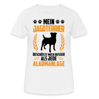Chien de chasse terrier Protégez-moi Chien de chasse allemand - T-shirt respirant Femme - blanc - Devant - AI Model Female 172 dark (172cm)