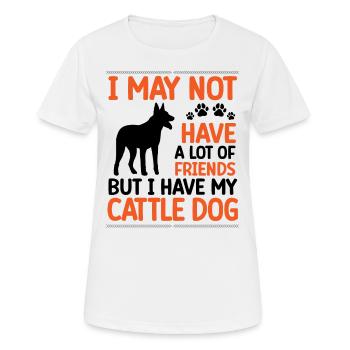 Le chien de bétail australien est mon ami chien de bétail - T-shirt respirant Femme - blanc - Devant - AI Model Female 172 dark (172cm)