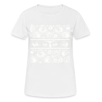 Gloomy Eyes Creepy Halloween Design - Women's Breathable T-Shirt - white - Front - AI Model Female 172 dark (172cm)