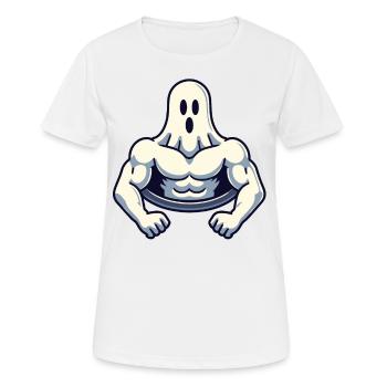Bodybuilding Gespenst Workout Muskelaufbau Geist - Frauen T-Shirt atmungsaktiv - Weiß - Vorne - AI Model Female 172 dark (172cm)