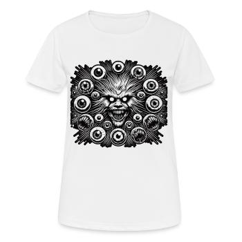 Gloomy Eyes Creepy Halloween Design - Women's Breathable T-Shirt - white - Front - AI Model Female 172 dark (172cm)