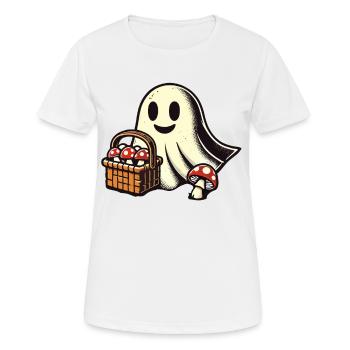 unheMushroom Picker Ghost Amateur de champignons fantomatiques - T-shirt respirant Femme - blanc - Devant - AI Model Female 172 dark (172cm)