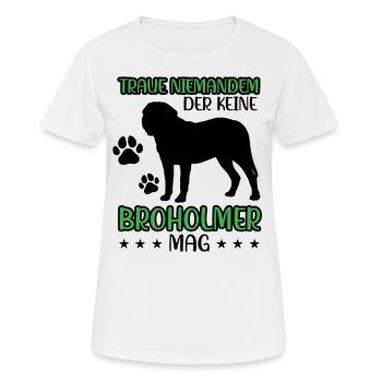 Broholmer trusts no one Broholmer - Women's Breathable T-Shirt - white - Front - AI Model Female 172 dark (172cm)