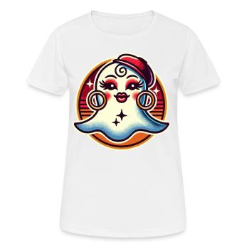 Drôle Glamour Ghoul Flashy Halloween Fille - T-shirt respirant Femme - blanc - Devant - AI Model Female 172 dark (172cm)