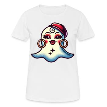Drôle Glamour Goule Flashy Halloween - T-shirt respirant Femme - blanc - Devant - AI Model Female 172 dark (172cm)