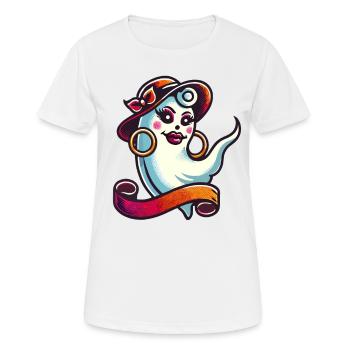 Drôle Glamour Goule Flashy Halloween - T-shirt respirant Femme - blanc - Devant - AI Model Female 172 dark (172cm)