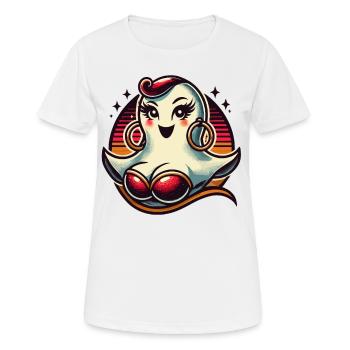 Drôle Glamour Goule Flashy Halloween - T-shirt respirant Femme - blanc - Devant - AI Model Female 172 dark (172cm)