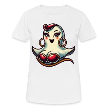 Drôle Glamour Goule Flashy Halloween - T-shirt respirant Femme - blanc - Devant - AI Model Female 172 dark (172cm)